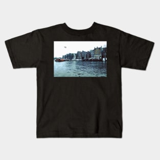 Amsterdam canals boat trip Kids T-Shirt